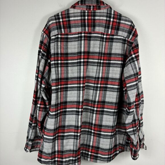 RedHead Flannel Shirt Mens 2XL TG Red Plaid Button Down Long Sleeve Outdoors - Picture 6 of 9